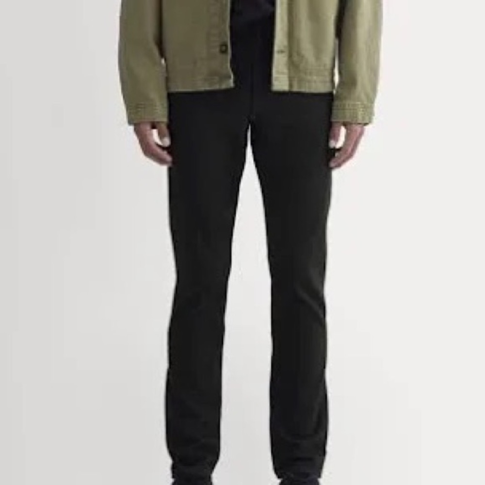Everlane The Slim 4-Way Stretch Organic Black Denim Jeans Size 31 Regular.